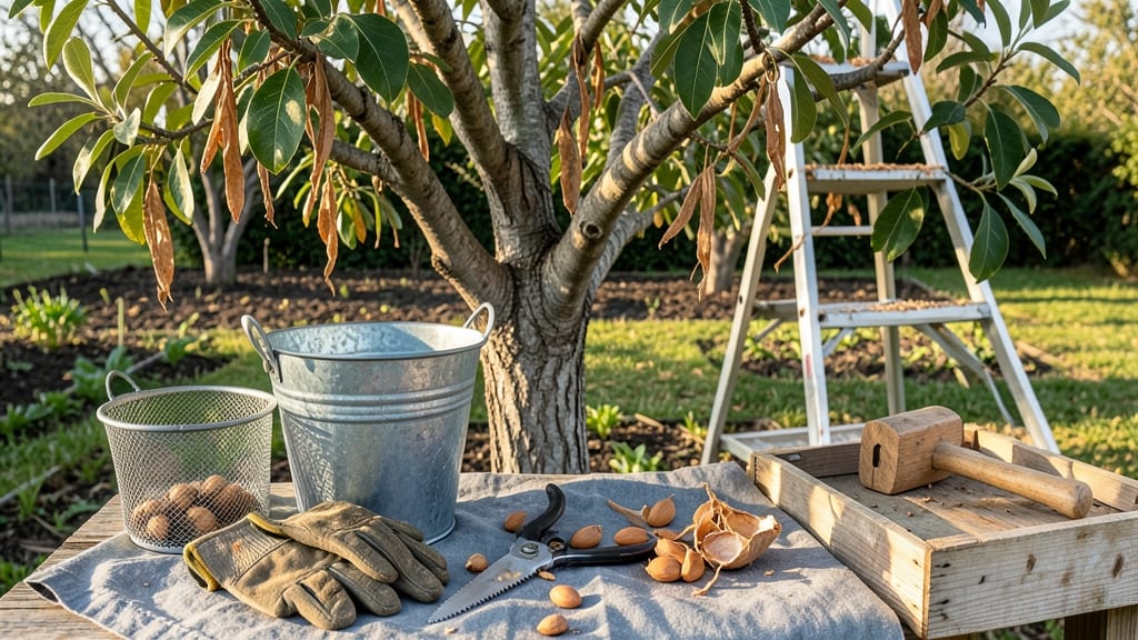 How to Harvest Almonds: Shell Hardness Test for Peak Ripeness Timing
