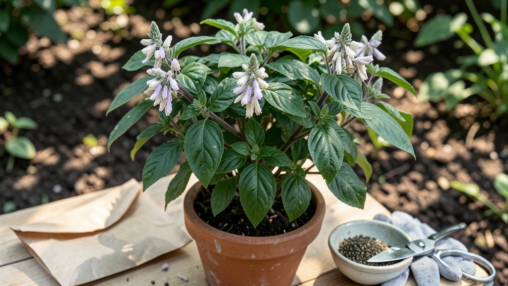 How to Harvest Thai Basil Seeds: When Leaves Turn Yellow & Pods Crack Open