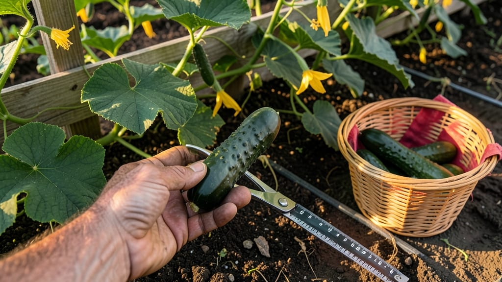 When to Pick Boston Pickling Cucumbers: Stem Twist Angle & Seed Maturity Checklist