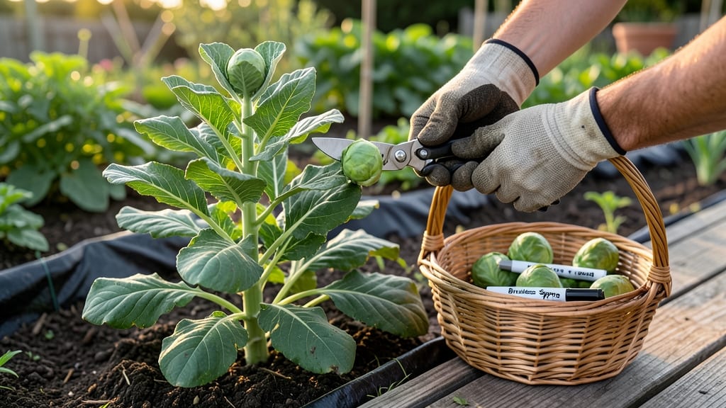 How to Harvest Brussel Sprouts: Knuckle Test & Stem Color Tricks for Peak Flavor