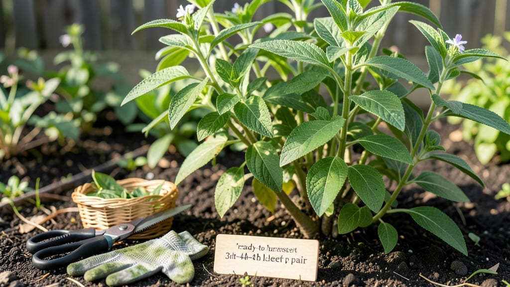 When to Harvest Stevia: Leaf Color Shift and Stem Hardness Test