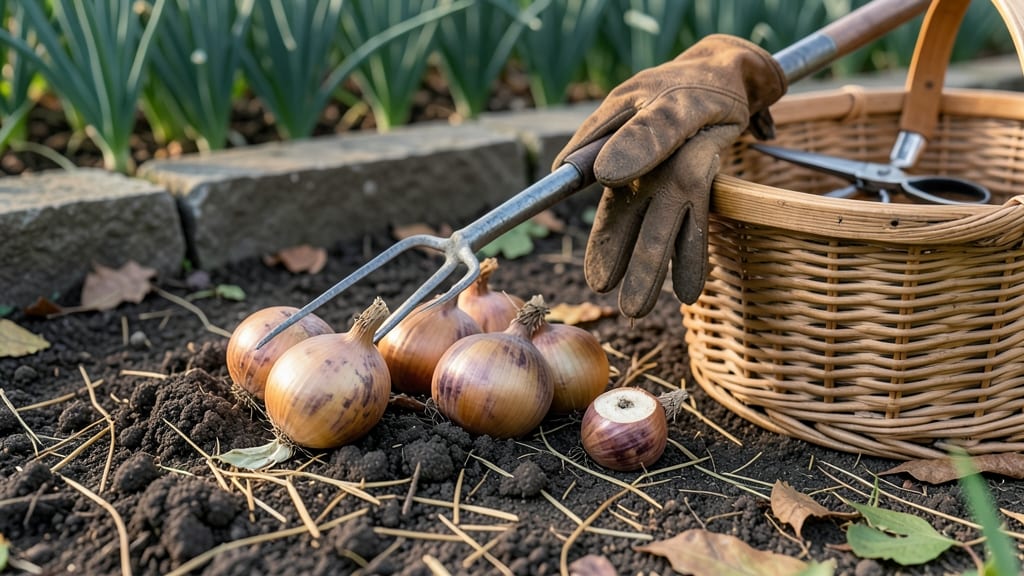 Decide It’s Time to Harvest Onion Bulbs: Neck-Slippage Test & 3 Signs of Peak Flavor
