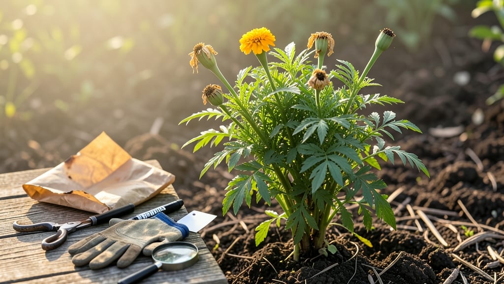 How to Harvest Marigold Seeds: When Seed Pods Turn Brown & Crack Open