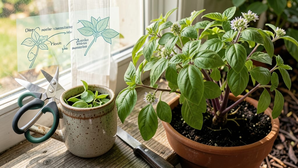 Proper Way to Harvest Basil: When Leaves Cup Naturally and Stems Snap Cleanly
