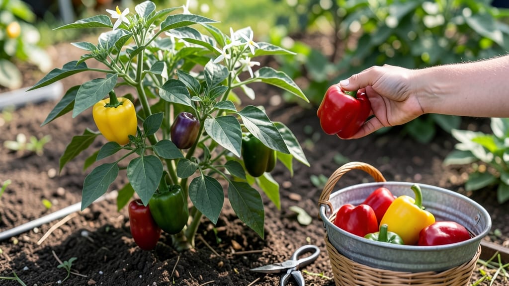 When to Pick Bell Peppers: 3 Signs Your Pods Are Sweetest (No Damage)