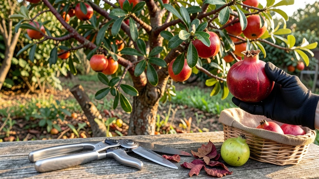 When to Pick Pomegranates from the Tree: Ripeness Tests Without Damaging Fruit