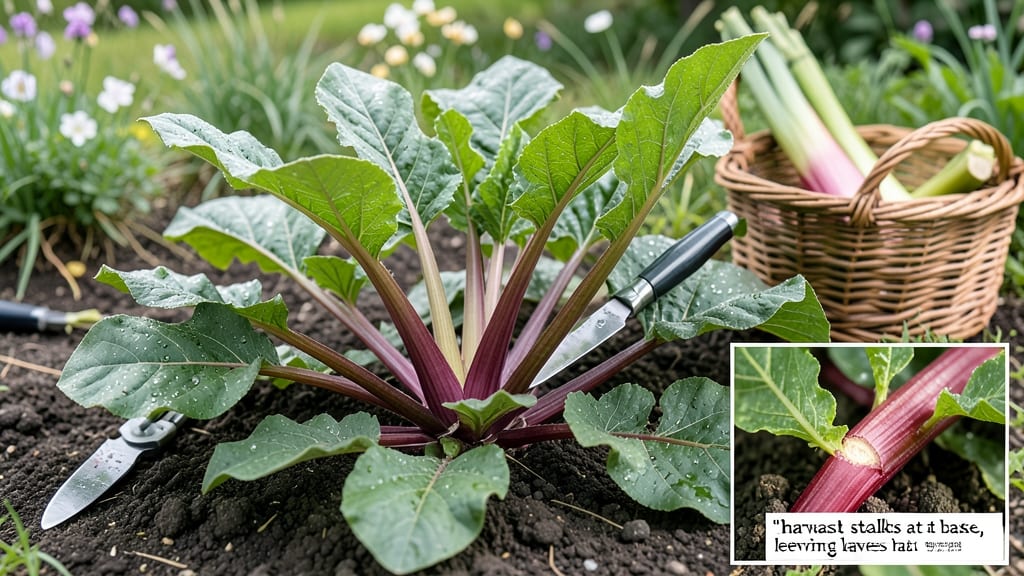 How and When to Harvest Rhubarb: Stem Color and Size Guide for Peak Tartness