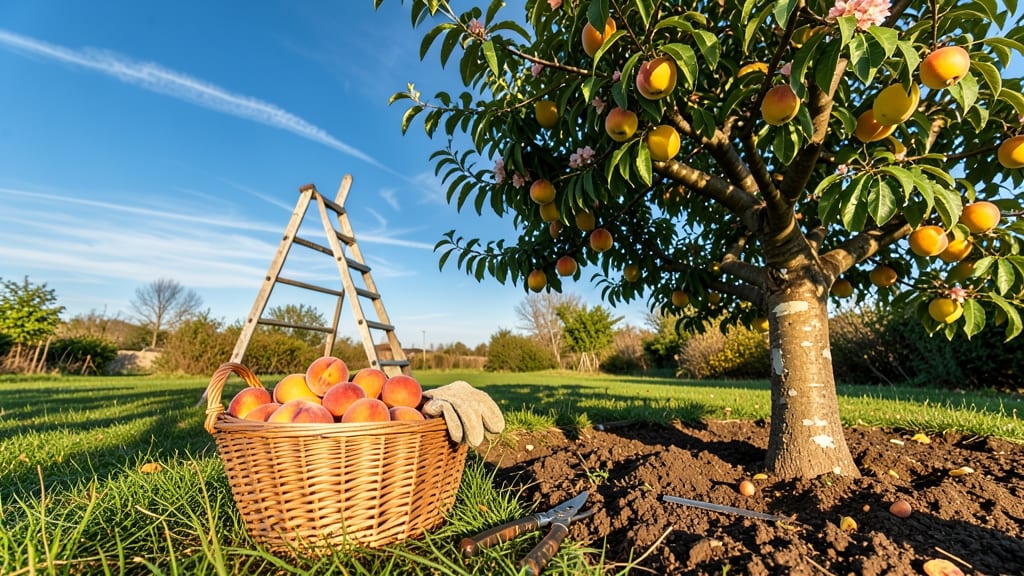 Peach Harvest Time: When Skin Yields, Stone Loosens & Blossoms Drop Naturally