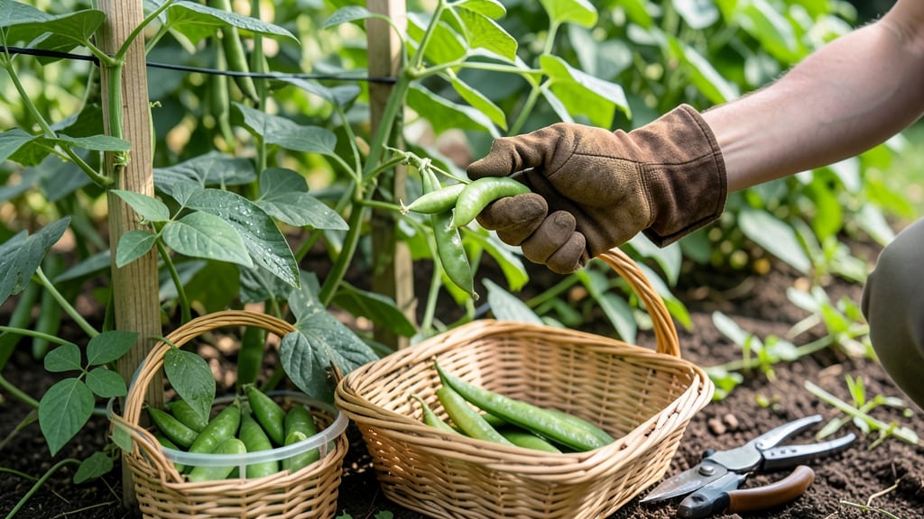How to Harvest Pole Beans: Exact Pod Color & Texture Triggers for Peak Flavor