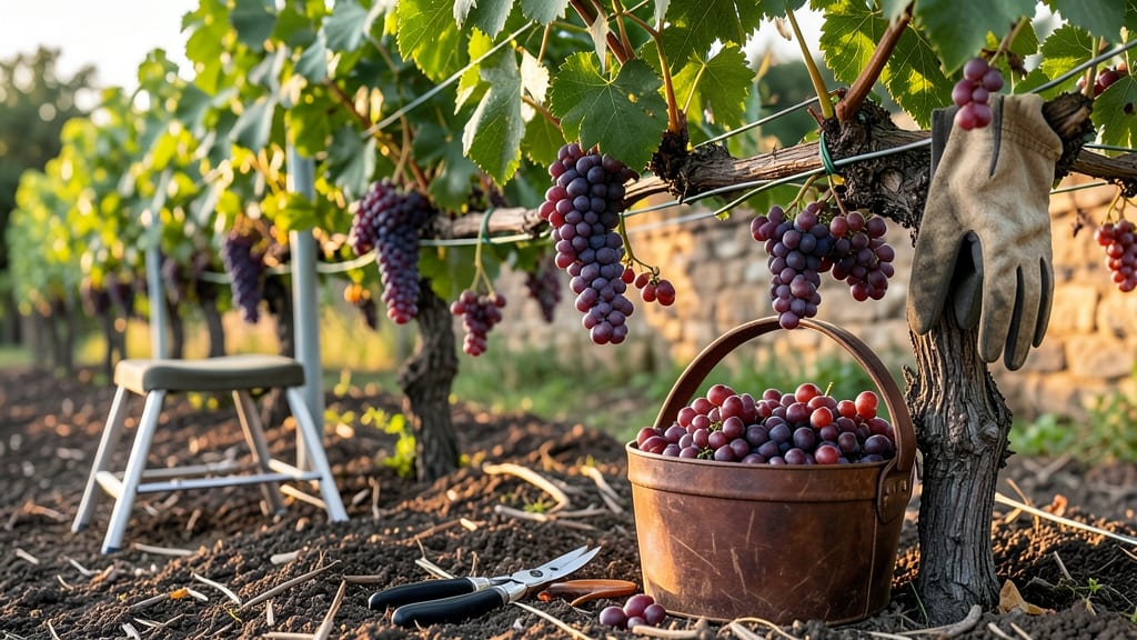 Harvest Time for Grapes: Berry Color, Stem Ease & Sugar Test