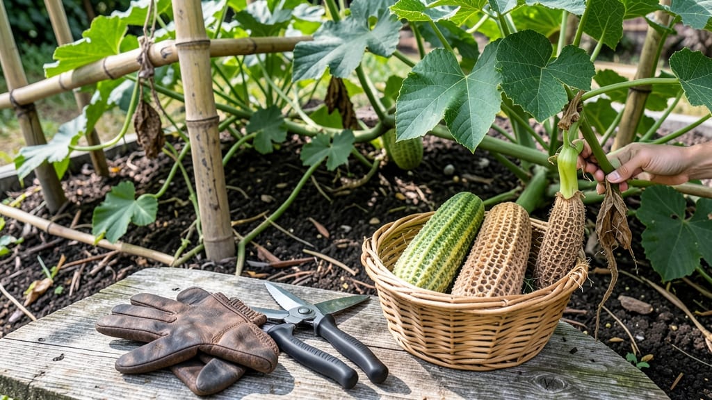 How to Harvest Loofah Sponges: When Stems Turn Yellow and Seeds Pop Open