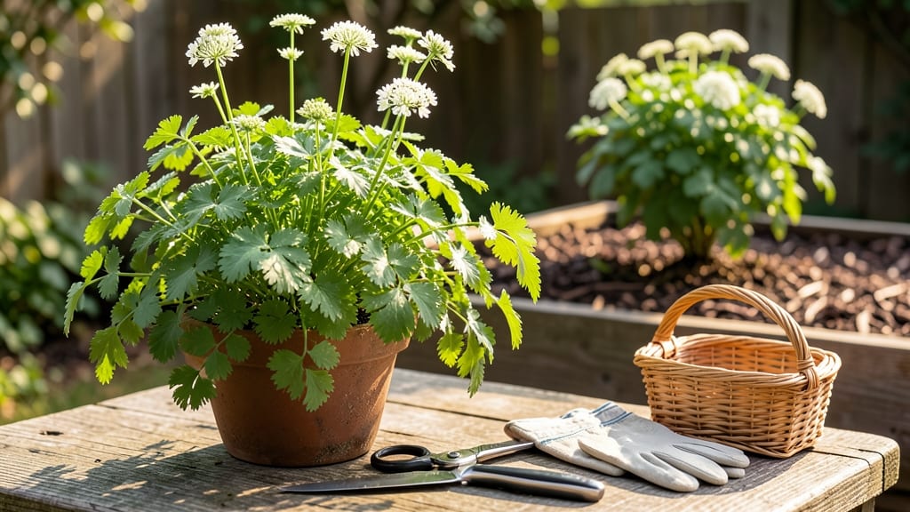 How to Harvest Cilantro: When Leaves Cup Tightly for Maximum Flavor