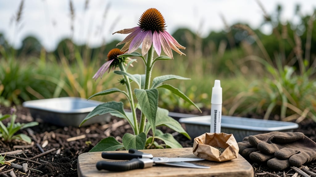 How to Harvest Purple Coneflower Seeds: Wait for Brown Seed Heads & Shake Dry Pods