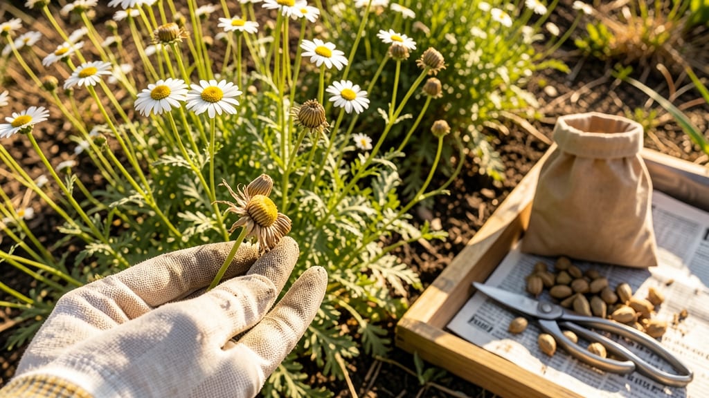 How to Harvest Chamomile Seeds: When Seed Heads Turn Brown & Crack Open Naturally