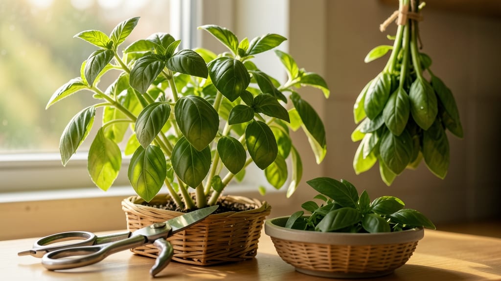 When to Harvest Basil for Drying: Leaf Pinch Test & 2-Week Growth Rule
